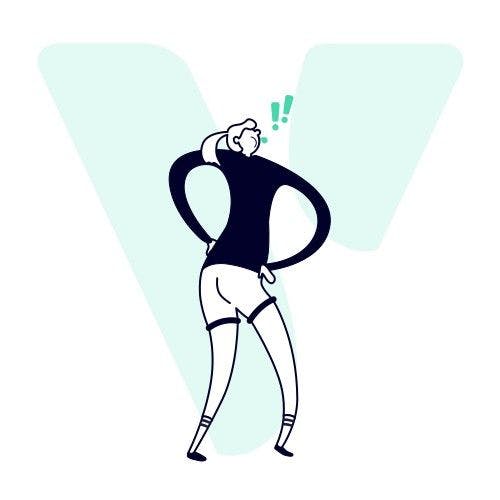 Illustration of a woman with the jobvalley logo.
