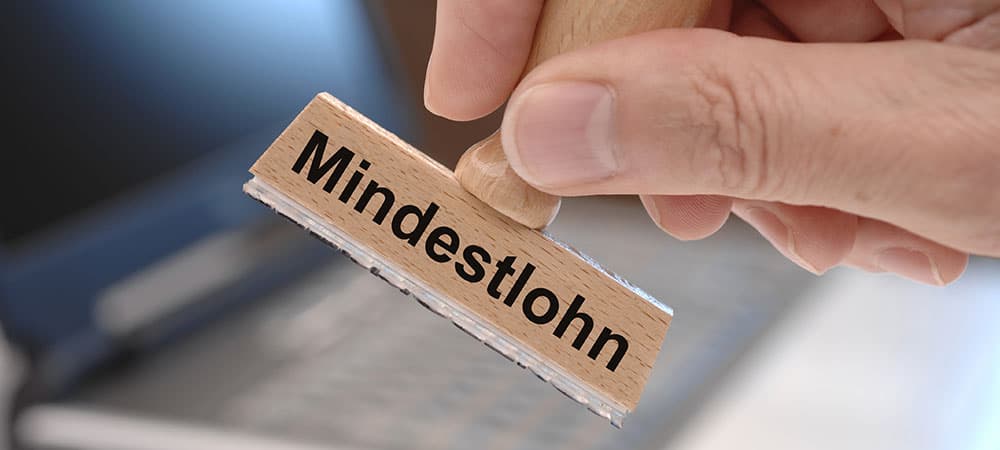 Mindestlohn Stempel