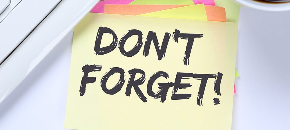 Post-it: Don't Forget!