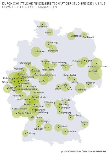 Pendelbereitschaft Deutschlandkarte